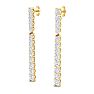 4 Carat Diamond Bar Earrings In 14 Karat Yellow Gold Image-2