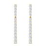 4 Carat Diamond Bar Earrings In 14 Karat Yellow Gold Image-3