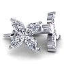 2 Carat Lab Grown Diamond Cluster Stud Earrings In 14 Karat White Gold Image-1