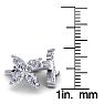 2 Carat Lab Grown Diamond Cluster Stud Earrings In 14 Karat White Gold Image-5