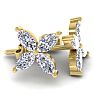 2 Carat Lab Grown Diamond Cluster Stud Earrings In 14 Karat Yellow Gold Image-1