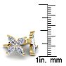 2 Carat Lab Grown Diamond Cluster Stud Earrings In 14 Karat Yellow Gold Image-5