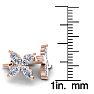 2 Carat Lab Grown Diamond Cluster Stud Earrings In 14 Karat Rose Gold Image-5