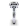 1 1/2 Carat Halo Moissanite Ring In 14 Karat White Gold Image-3