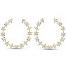 2 1/2 Carat Lab Grown Diamond Hoop Earrings In 14K Yellow Gold, 1 Inch Image-2