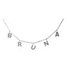 Bruna Name Necklace In White Gold Overlay, 8MM - 16 Inch Chain Image-1