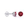 1/2 Carat Natural Ruby Stud Earrings in Sterling Silver Image-1