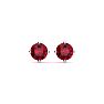 1/2 Carat Natural Ruby Stud Earrings in Sterling Silver Image-2