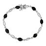 3-1/2 Carat Opal Bracelet with Diamonds In Platinum Overlay, 7 Inches Image-1