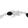 3-1/2 Carat Opal Bracelet with Diamonds In Platinum Overlay, 7 Inches Image-2