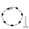 3-1/2 Carat Opal Bracelet with Diamonds In Platinum Overlay, 7 Inches Image-3
