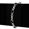 9 Carat Black Opal and Diamond Bracelet, Platinum Overlay, 7 Inches Image-4