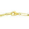 1 1/2 Carat Lab Grown Diamond Tennis Bracelet On 14 Karat Yellow Gold Paperclip Chain, 7 Inches Image-4