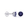 1/2 Carat Natural Blue Sapphire Stud Earrings in Sterling Silver Image-1