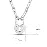 Heart Pad Lock Necklace In Sterling Silver, 18 Inches Image-4