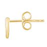 Heart Padlock Stud Earrings In 14 Karat Yellow Gold Image-3