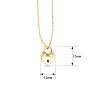 Heart Padlock Necklace In 14 Karat Yellow Gold, 18 Inches Image-3