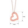 Floating Heart Necklace In 14 Karat Rose Gold, 18 Inches Image-2