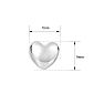 Heart Stud Earrings In 14 Karat White Gold Image-2