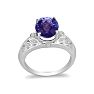 1 3/4 Carat Oval Shape Amethyst and Diamond Ring in 14 Karat White Gold Image-3