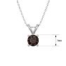 1/10 Carat Chocolate Bar Brown Champagne Diamond Solitaire Necklace In Sterling Silver, 18 Inches Image-5