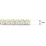 18 Carat Lab Grown Diamond Tennis Bracelet In 14 Karat Yellow Gold, 7 1/4 Inches Image-4