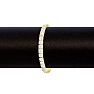 18 Carat Lab Grown Diamond Tennis Bracelet In 14 Karat Yellow Gold, 7 1/4 Inches Image-5