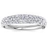 13 Carat Lab Grown Diamond Fancy Bangle Bracelet In 14 Karat White Gold, 7 Inches Image-1
