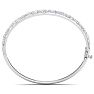 13 Carat Lab Grown Diamond Fancy Bangle Bracelet In 14 Karat White Gold, 7 Inches Image-4