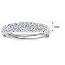 13 Carat Lab Grown Diamond Fancy Bangle Bracelet In 14 Karat White Gold, 7 Inches Image-6