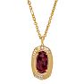 KENDRA SCOTT -  Anna 14K Gold Plated and Maroon Jade Pendant Necklace Image-1