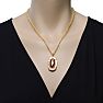 KENDRA SCOTT -  Anna 14K Gold Plated and Maroon Jade Pendant Necklace Image-2