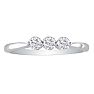 .15ct Three Diamond Promise Ring in 10K White Gold Image-1
