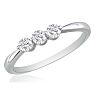 .15ct Three Diamond Promise Ring in 10K White Gold Image-2
