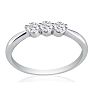 .15ct Three Diamond Promise Ring in 10K White Gold Image-3