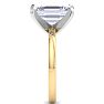 7 Carat Emerald Cut Lab Grown Diamond Ring In 14K Yellow Gold, Solitaire Image-4