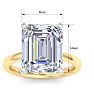 7 Carat Emerald Cut Lab Grown Diamond Ring In 14K Yellow Gold, Solitaire Image-5