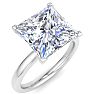 7 Carat Princess Cut Lab Grown Diamond Ring In 14K White Gold, Solitaire Image-2