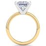7 Carat Princess Cut Lab Grown Diamond Ring In 14K Yellow Gold, Solitaire Image-3