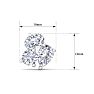 1 1/2 Carat Lab Grown Diamond Cluster Stud Earrings In 14 Karat White Gold Image-5