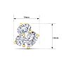 1 1/2 Carat Lab Grown Diamond Cluster Stud Earrings In 14 Karat Yellow Gold Image-5