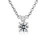1/4 Carat Real Lab-Grown Diamond Solitaire Necklace In Sterling Silver, 18 Inches Image-1