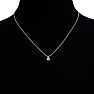 1/4 Carat Real Lab-Grown Diamond Solitaire Necklace In Sterling Silver, 18 Inches Image-5