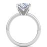 3.05 Carat Oval Shape Lab Grown Diamond Ring In 14K White Gold, Solitaire Image-3