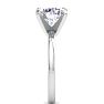 3 Carat Round Shape Lab Grown Diamond Ring In 14K White Gold, Solitaire Image-4