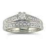 1/4ct Diamond Bridal Set in Sterling Silver. Classic and Affordable. Image-1