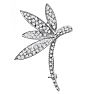 Previously Owned 14K White Gold 1CTW Diamond Dragonfly Brooch/Pendant Image-1