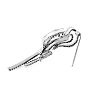 Previously Owned 18K White Gold 1CTW Diamond Swirl Brooch Image-3
