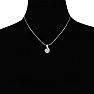 1/4ct Swirling Diamond Pendant in 10k White Gold Image-3