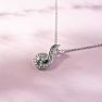 1/4ct Swirling Diamond Pendant in 10k White Gold Image-4